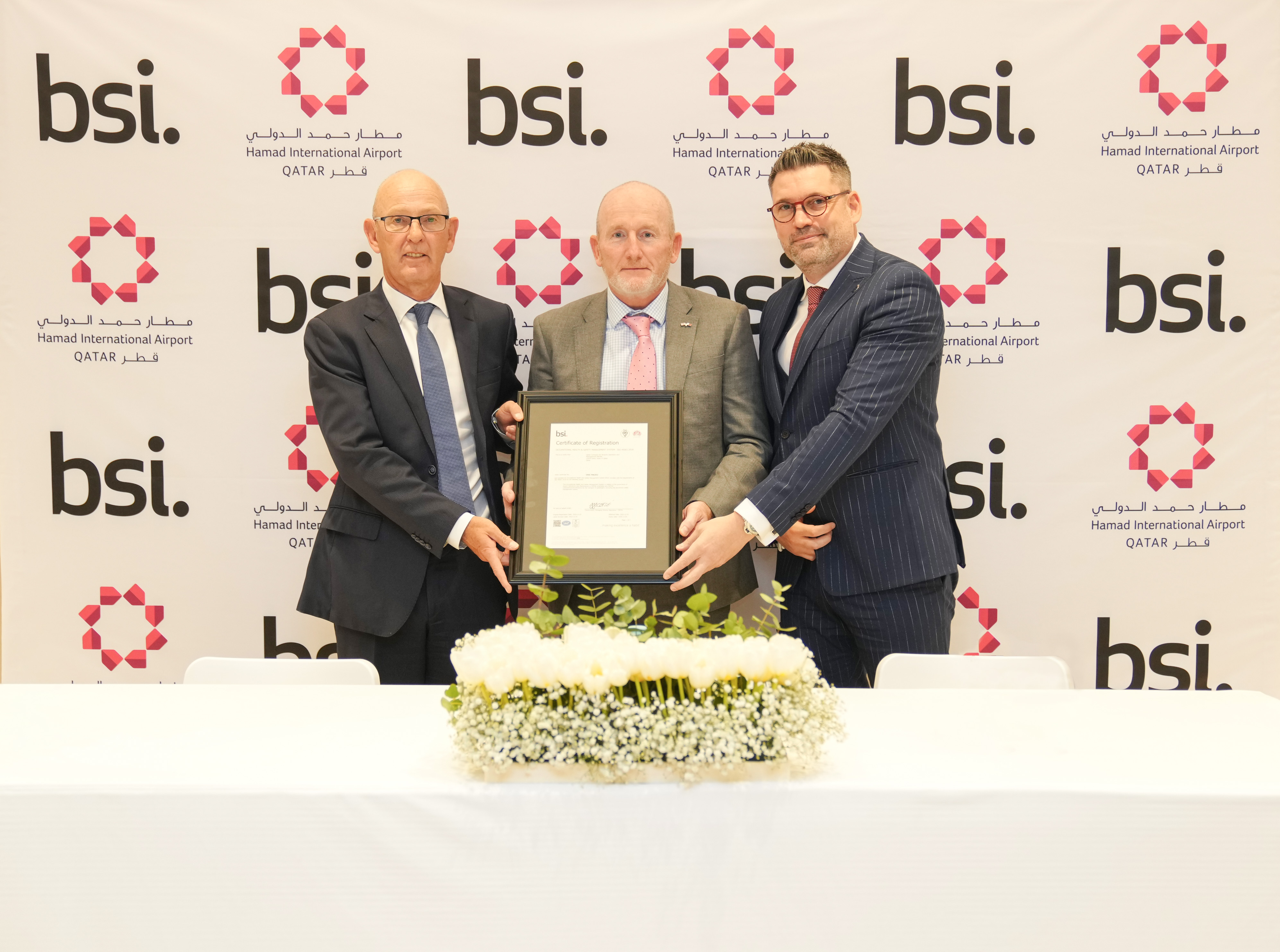 Hamad International Airport receives ISO 45001 Occupational Health & Safety Management System Certification from BSI