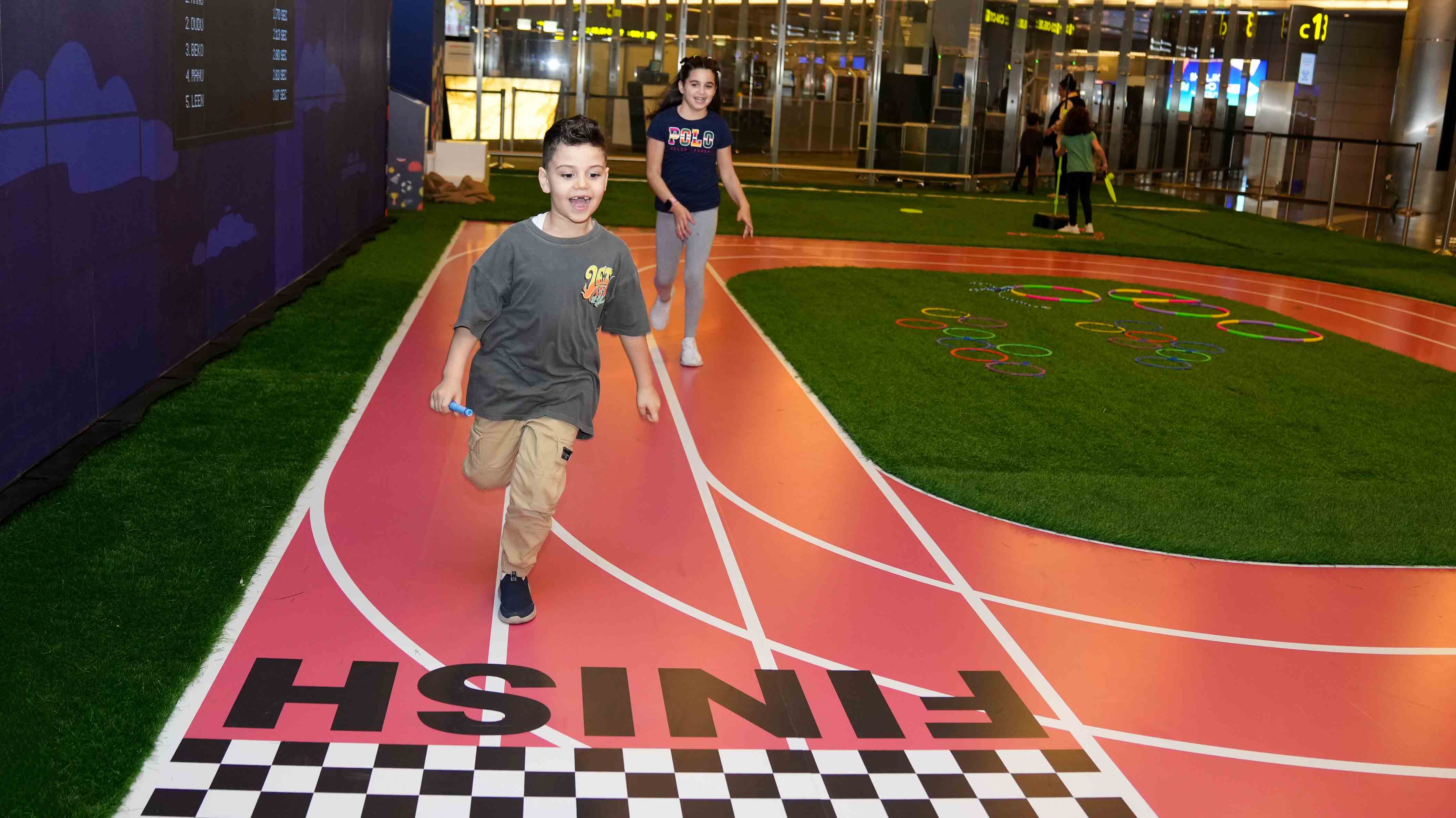Children at DOH participating in National Sports Day activities